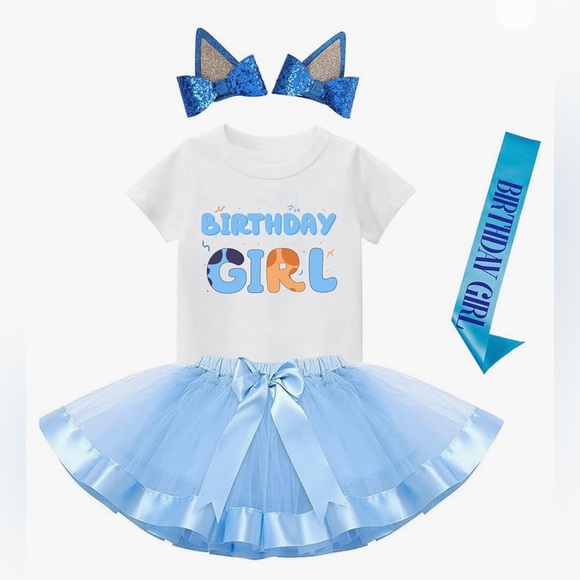 Girls Bluey Birthday Outfit - Picture 2 of 4